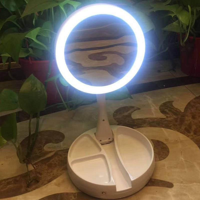 Sminktükör, kozmetikai tükör (nagyítós, ledes, asztali tükör) - Image 6