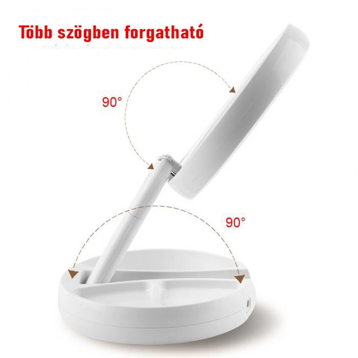 Sminktükör, kozmetikai tükör (nagyítós, ledes, asztali tükör) - Image 10