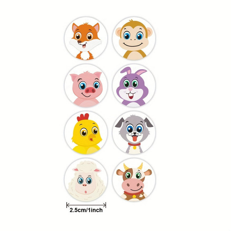 500 db-os Állatos matrica tekercs - Image 5