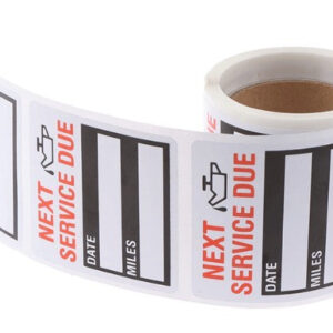 Olajcsere emlékeztető matrica