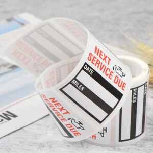 Olajcsere emlékeztető matrica