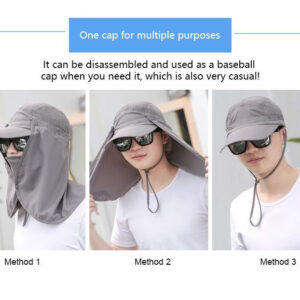 Kültéri baseball sapka arc- és tarkóvédővel