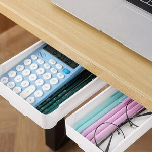 Asztal alá ragasztható műanyag fiók