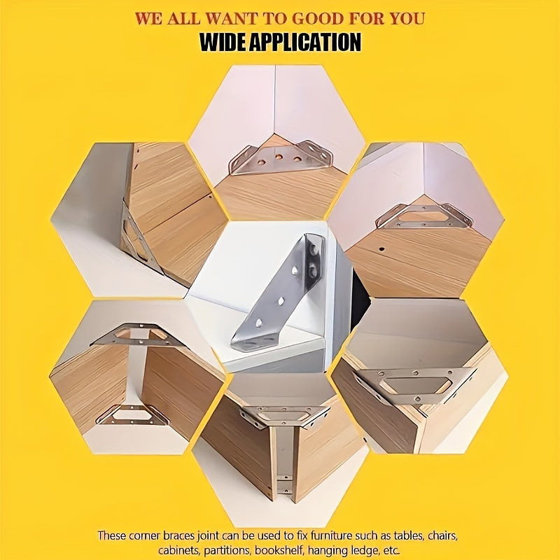 32 darabos Erős Rozsdamentes Acél Sarokmerevítő Készlet - Image 8