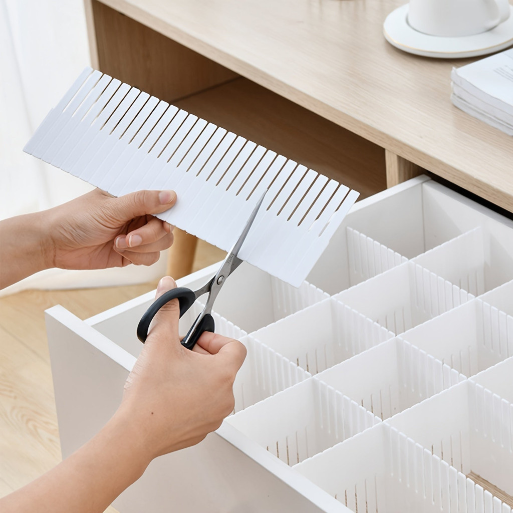 4db Fehér Fiókelválasztó - Állítható és Testreszabható Tároló szervező - Image 5