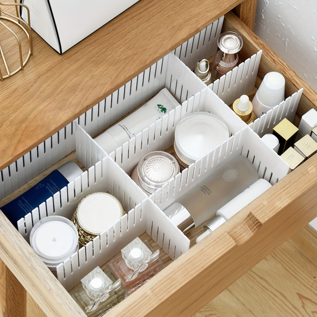 4db Fehér Fiókelválasztó - Állítható és Testreszabható Tároló szervező - Image 6