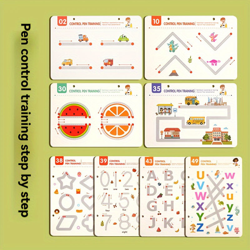 Oktató összekötős fejlesztő füzet tollal - Image 4