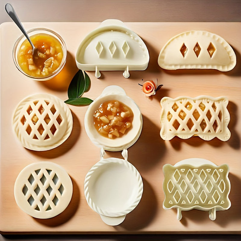 őszi kézi pite forma készlet, 3 darabos, klasszikus stílusú almás pite formák - Image 3