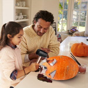 13db, prémium rozsdamentes acél tökfaragó készlet kalapáccsal – tökéletes Halloween dekorációhoz és faragáshoz