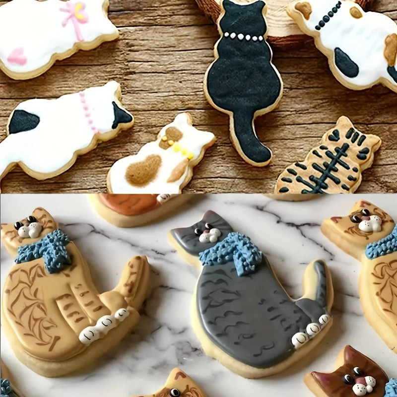 9 darab, cica alakú süti szaggatók, tészta szaggató, keksz formák - Image 4