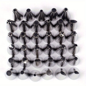 10 darabos Rozsdamentes Acél Tortadíszítő Készlet – DIY Cukormáz Fúvókák Süteményekhez & Péksüteményekhez, Konyhai Sütőeszközök