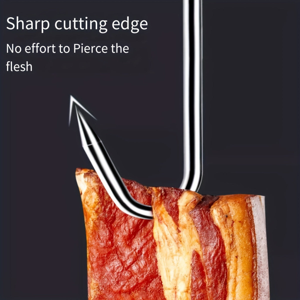 20 db rozsdamentes acél S-horog hús, hal, kolbász és baromfi akasztásához - Image 4