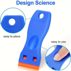 Készlet, Műanyag Borotvapenge-kaparók 10 Pengével – Festékeltávolító Kaparó, Ragasztóeltávolító Kaparó